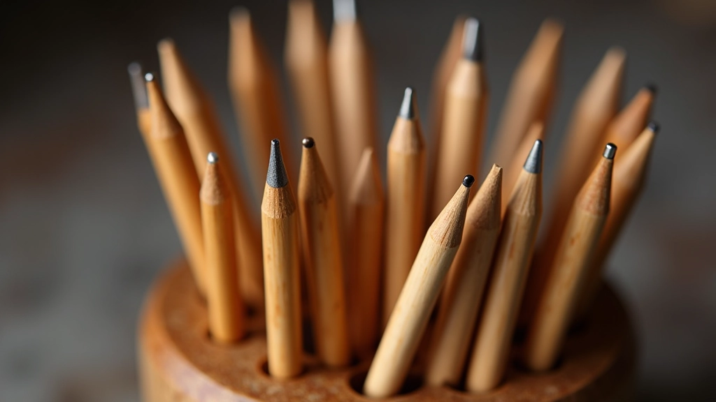 Selection of knitting needles in various sizes and materials