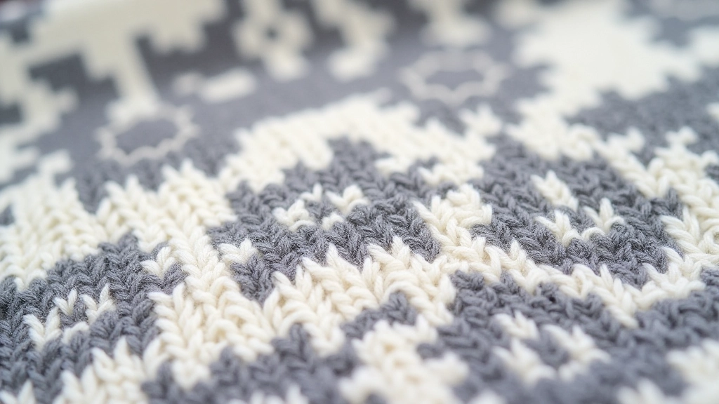 Fair Isle knitted pattern with traditional geometric motifs