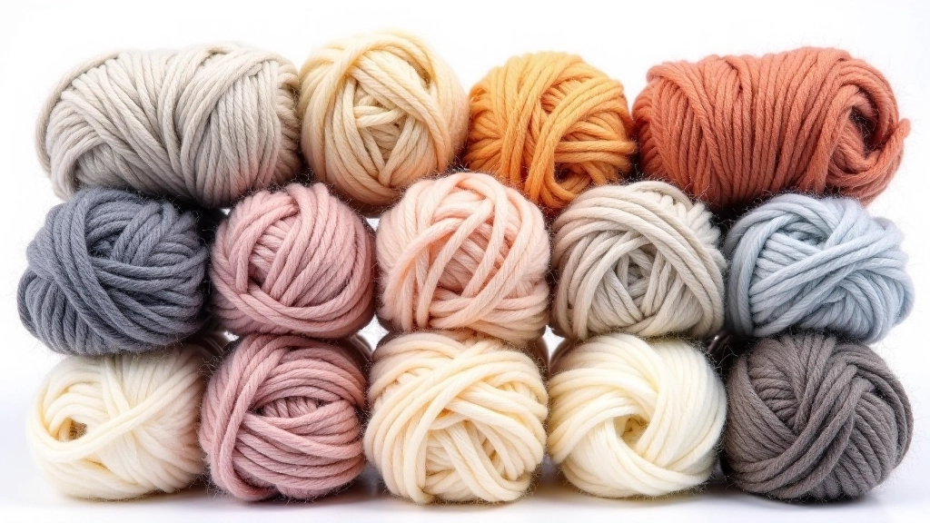 Collection of different British wool samples arranged side by side showing texture and fiber structure differences